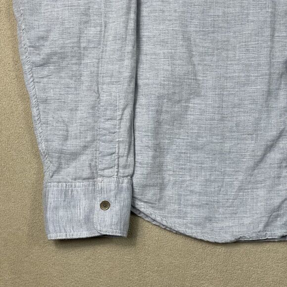 Faherty Shirt Mens‎ Medium Blue Reversable Preppy Long Sleeve Casual Adult - Picture 3 of 11